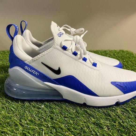 Nike Air Max 270 G Golf Shoes Men\'s Size White Racer Blue CK6483-106 NEW